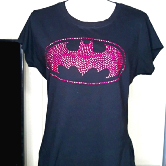 DC Comics Tops - Batman tee shirt size XL Rhinestone Logo